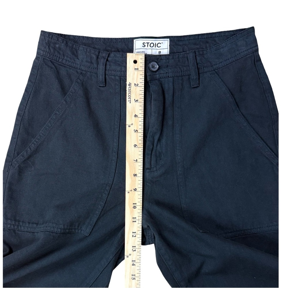 Stoic Black Women’s Utility High Rise Cotton Pants Size 8 Work Wear Casual NWT - Picture 10 of 14